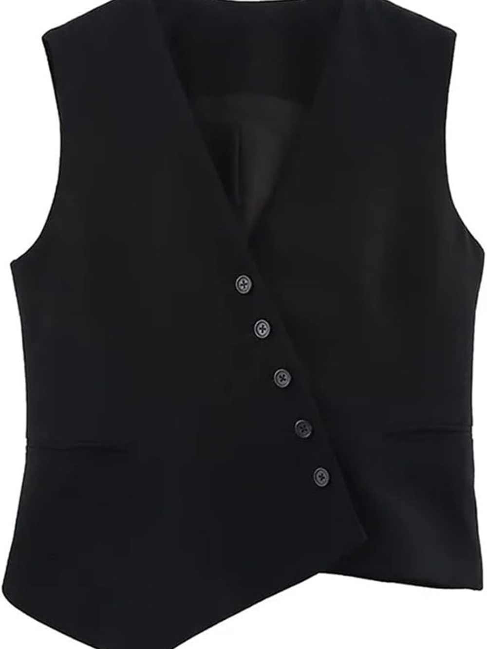 Zara asymmetrical black tailored vest - size M - women’s NWOT